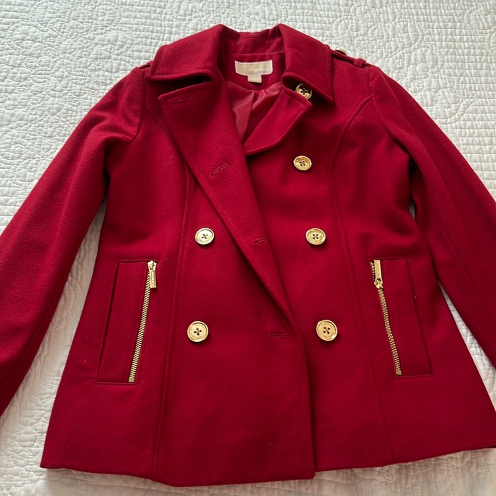 Michael Kors Size Small Red color with gold bottons NWOT